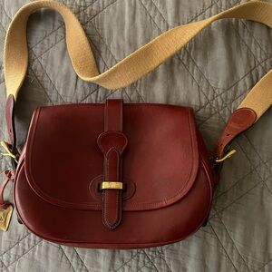 Elegant Red Leather Shoulder Bag